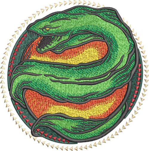 Graphic Eel embroidery design