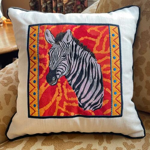 zebra cushion