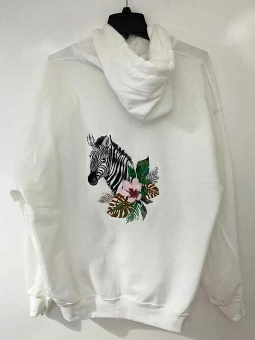 African animals zebra sweatshirt