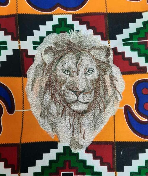 Lion head cushion