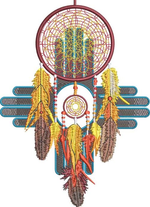 Dream catcher Zia Embroidery Design