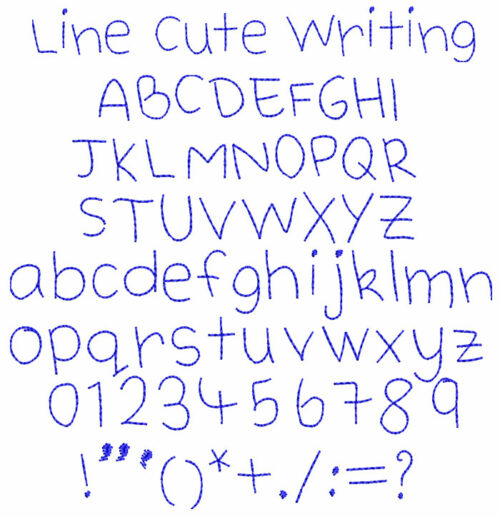 Line Cute Writing esa font icon