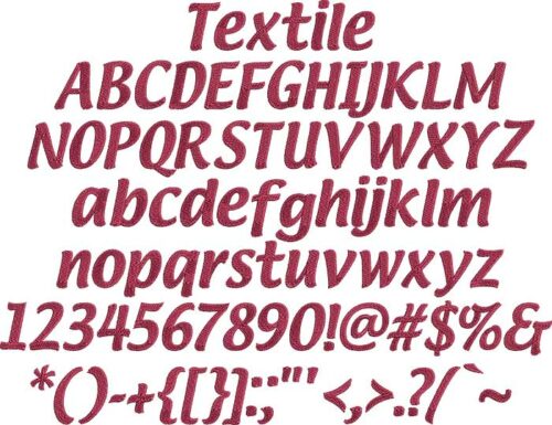 Textile Bx Embroidery Font