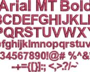 Arial MT Bold BX embroidery font