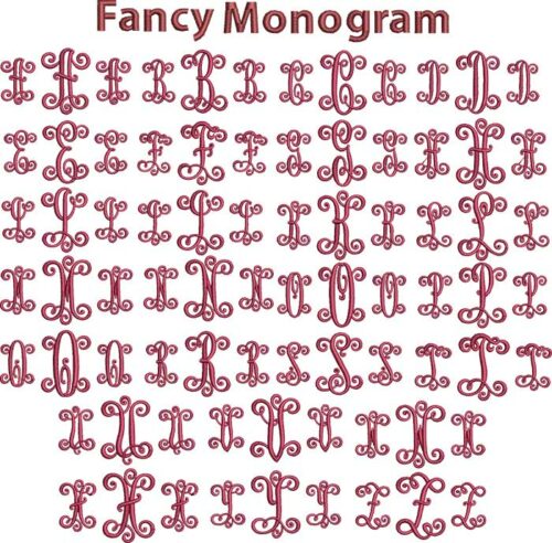 Fancy Monogram BX embroidery font