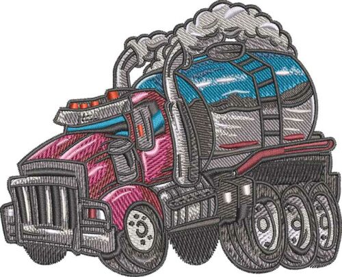 Tanker Truck Embroidery Deisgn