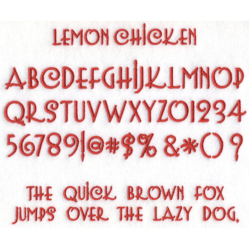 Lemon Chicken BX Native Font