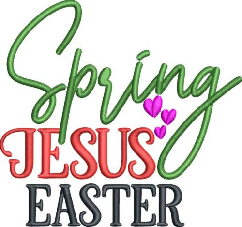 Spring Jesus Easter embroidery design