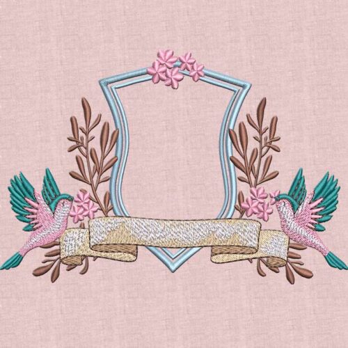 baby crest embroidery design