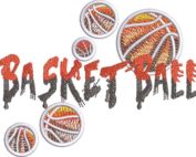 Basketball Embroidery Design