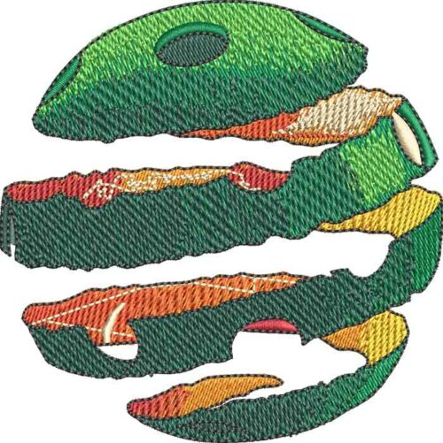 tear pickleball embroidery design