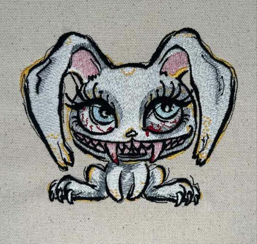 rabbit embroidery design