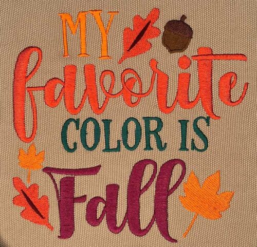 favorite fall embroidery design