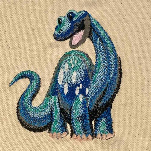 Cute Dinosaur Embroidery Design