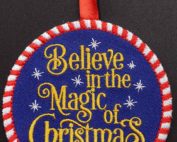 believe in the magic ornament embroidery design