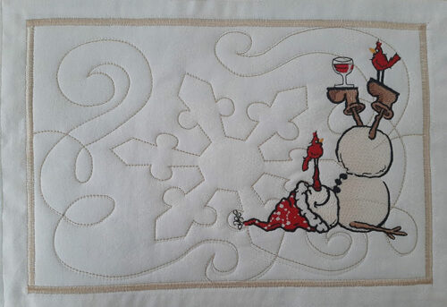 snowman fell placemat