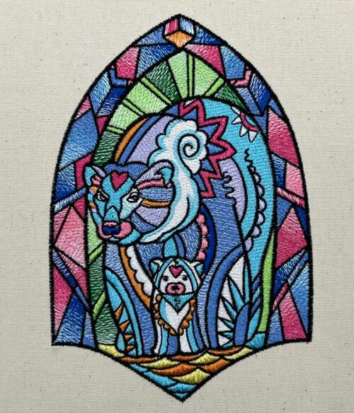 StainedGlassAnimals4-Bears