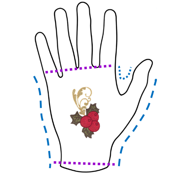 fingerless mitt diagram