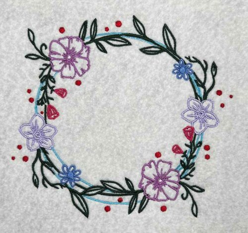 Floral Frame 10 embroidery design