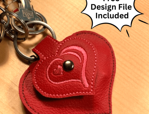 Embroider A Cute Pocket Heart Key Chain – Design File Included