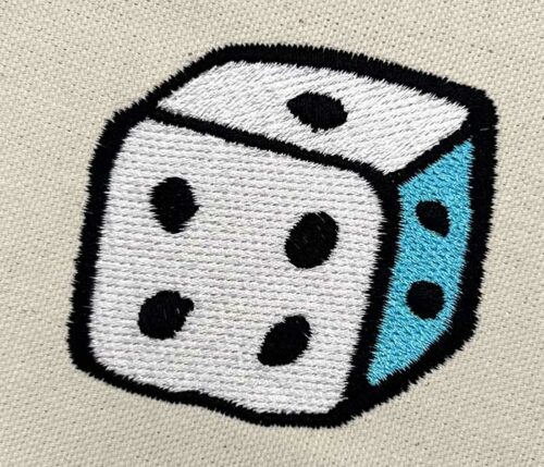 dice embroidery design