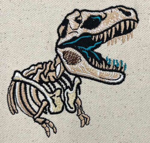 T-Rex Skeleton Embroidery design