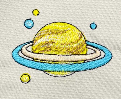 saturn embroidery design