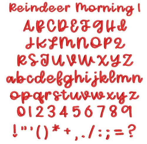 Reindeer Morning 1 esa font