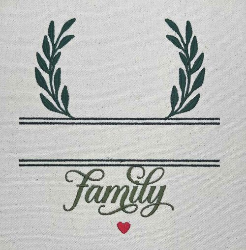 Family Frame Mono embroidery design