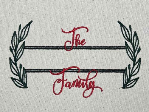 Family Frame Mono embroidery design