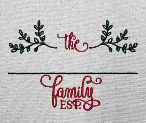 Family Frame Mono embroidery design