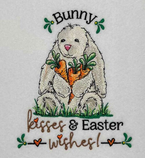 easter bunny embroidery design