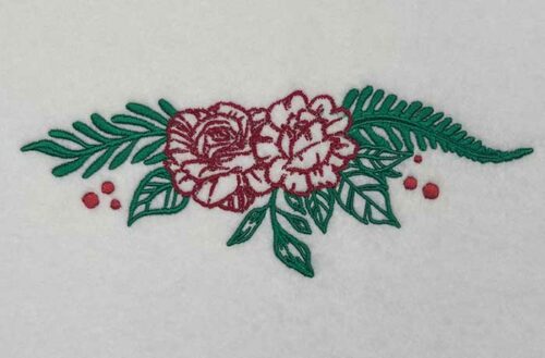 Floral Frame Monogram 20 embroidery design