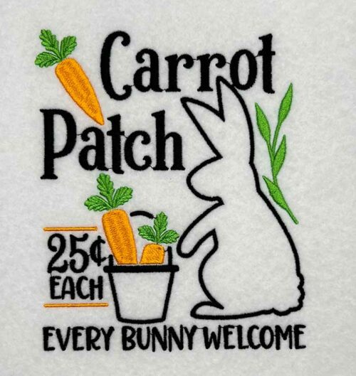 carrot patch embroidery design