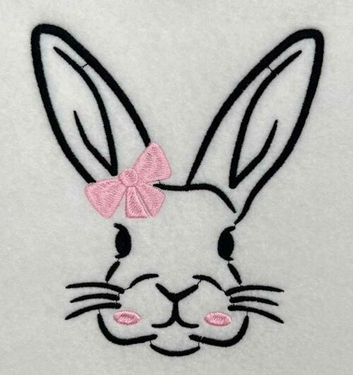 girl bunny embroidery design