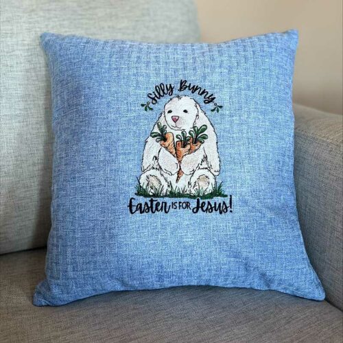 silly rabbit cushion