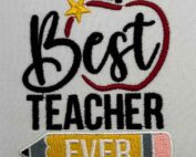 Best Teacher embroidery design