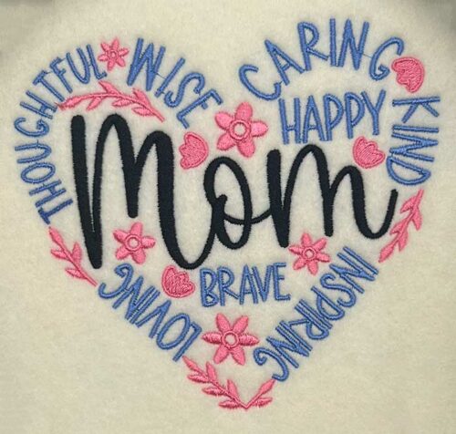 mom embroidery design