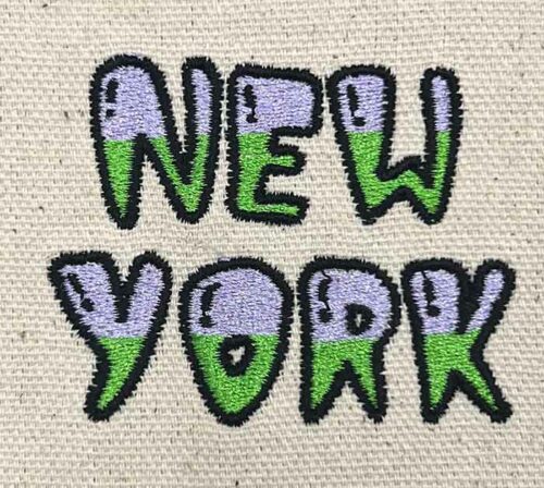 New York embroidery design