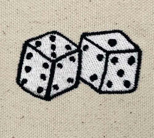 dice embroidery design