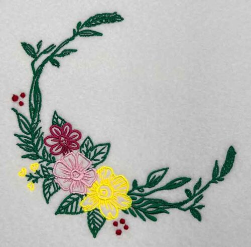 Floral Frame 36 embroidery design