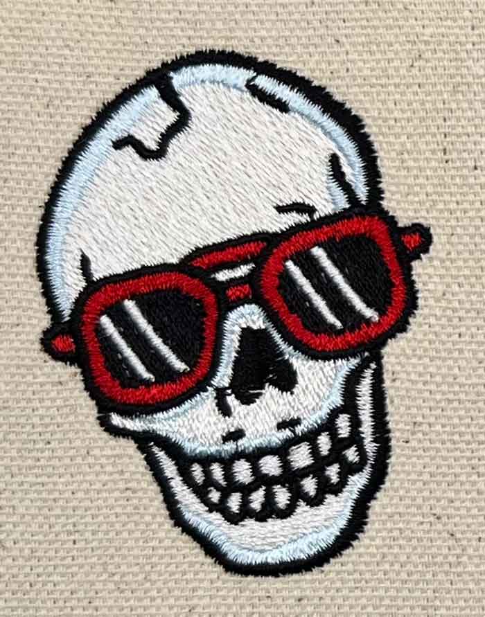 Grunge Girls Skull glassesembroidery design