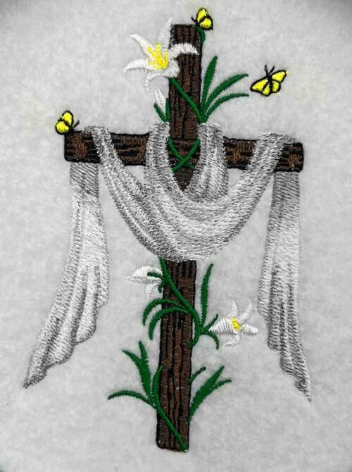 Easter Cross embroidery design