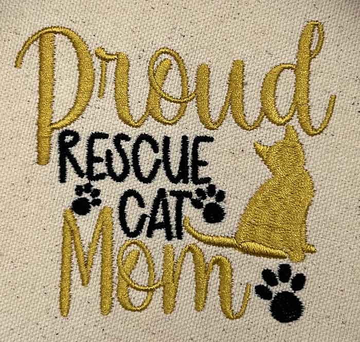 rescue mom embroidery design