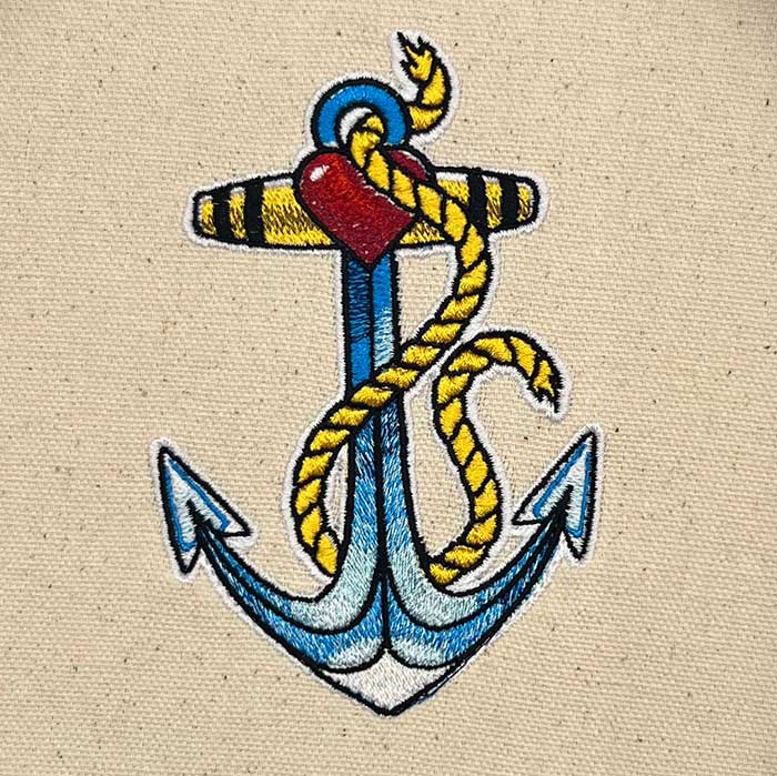 Anchor embroidery design