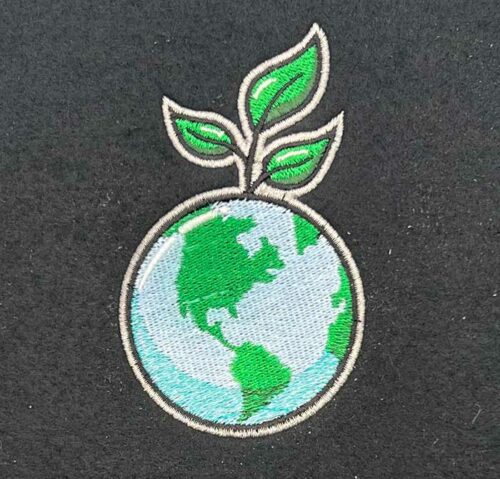 earth grow embroidery design