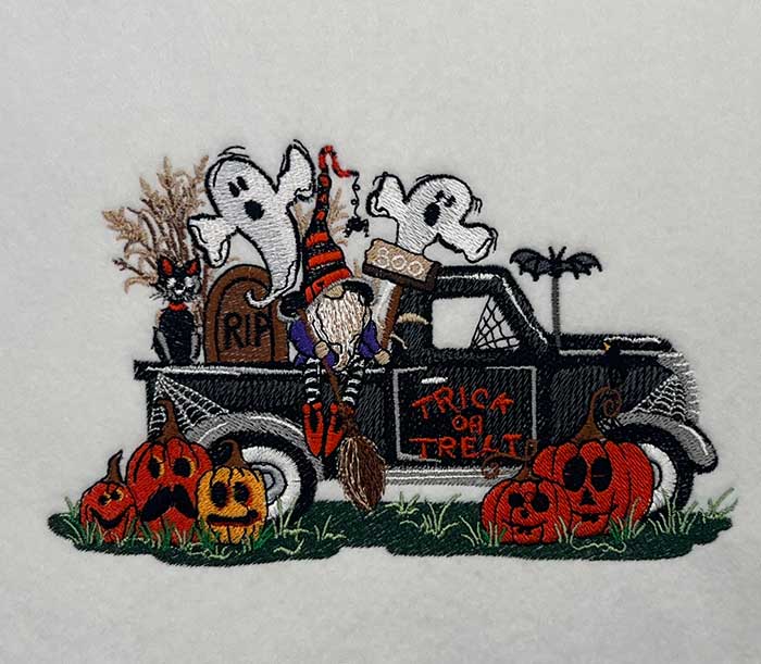 Boo Mobile embroidery design