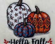 Hello Fall embroidery design