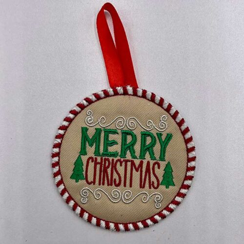 Christmas Ornament Merry Christmas embroidery design