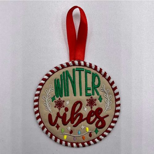 Christmas Ornament Winter Vibes embroidery design